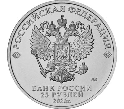  Монета 25 рублей 2026 «Динамо. Футбольные клубы» (Спорт) цветная в блистере, фото 4 
