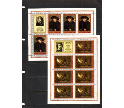  2 листа «370 лет со дня рождения Рембрандта Харменса ван Рейна» СССР 1976, фото 1 