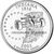  Монета 25 центов 2002 «Индиана» (штаты США) случайный монетный двор, фото 1 
