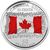  Монета 25 центов 2015 «50 лет Канадскому флагу» Канада (цветная), фото 1 