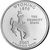  Монета 25 центов 2007 «Вайоминг» (штаты США) случайный монетный двор, фото 1 