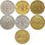  Набор 6 копий монет «50 лет Великой Победы» 1995 + жетон, фото 2 