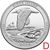  Монета 25 центов 2018 «Убежище дикой природы острова Блок» (45-й нац. парк США) D, фото 1 