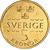  Монета 5 крон 2016 Швеция, фото 2 
