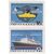  2 почтовые марки «Морской транспорт СССР. Международная пассажирская линия Ленинград — Монреаль» СССР 1966, фото 1 